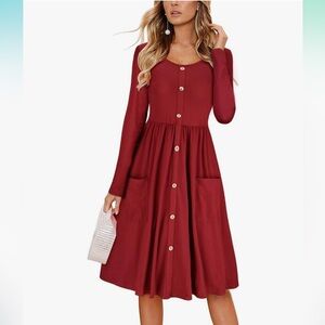 Long Sleeve Dress with Pockets